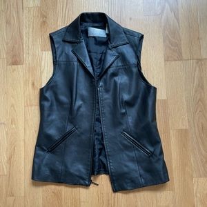VINTAGE DANA BUCHMAN 100% LEATHER VEST